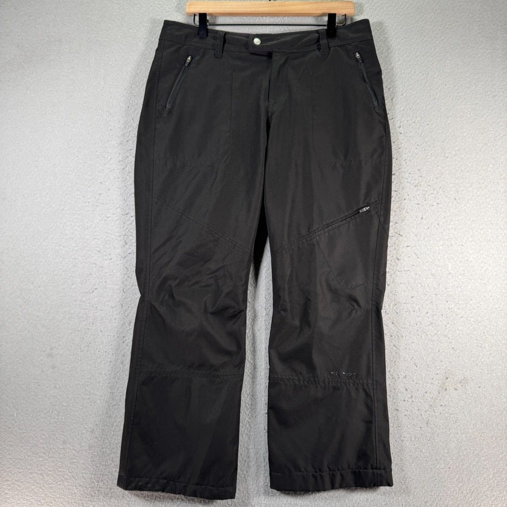 Vintage Eddie Bauer Sports Active Fit Pants Womens 10 Black Straight Leg Outdoor